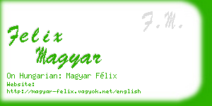 felix magyar business card