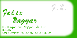 felix magyar business card
